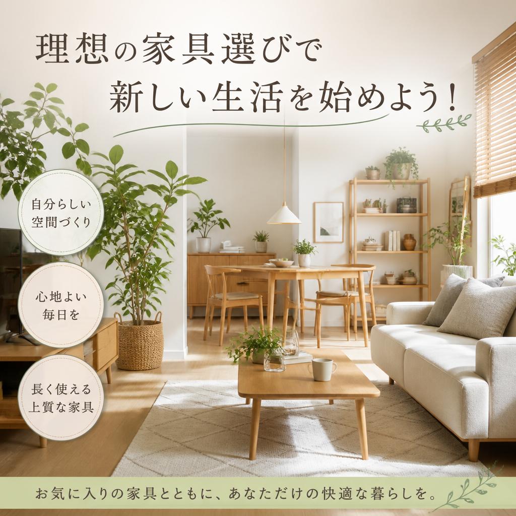 理想の家具選びで新しい生活を始めよう！