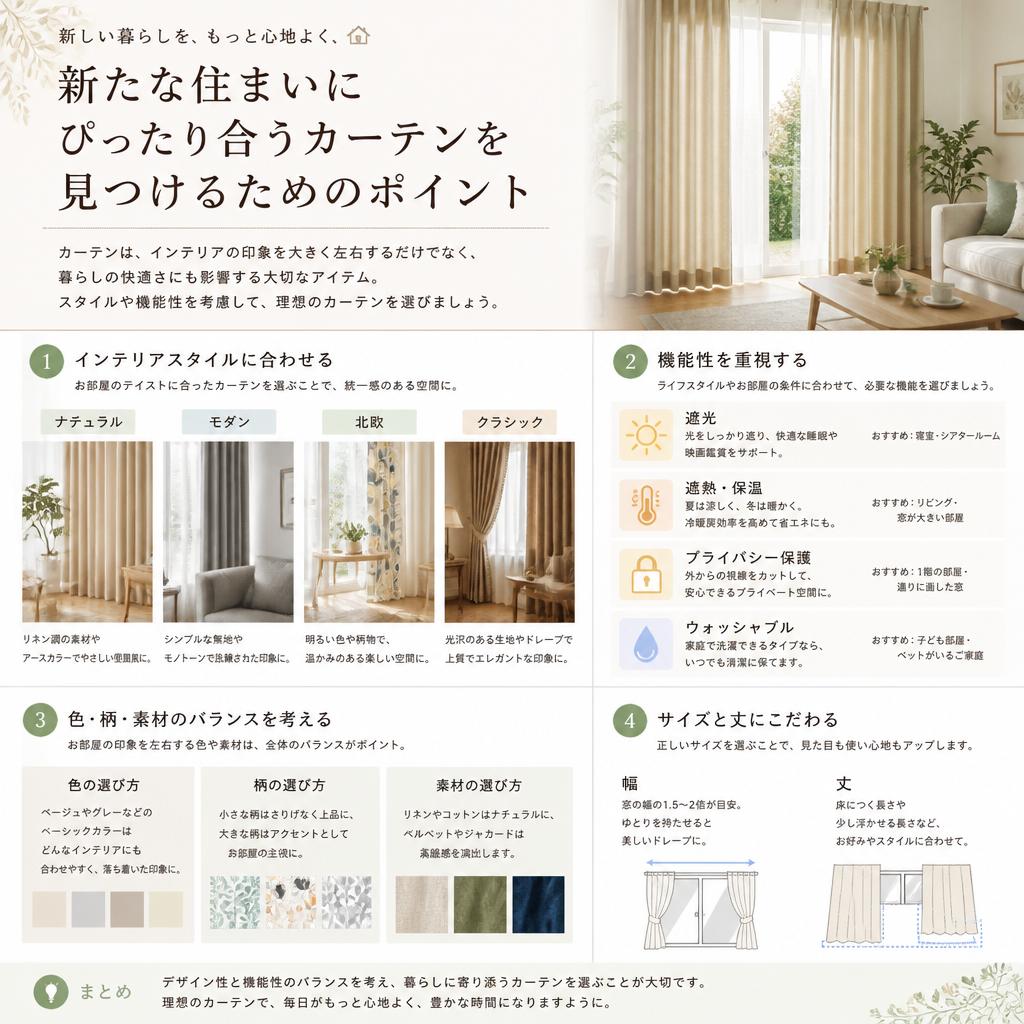 住宅購入後のカーテン選び