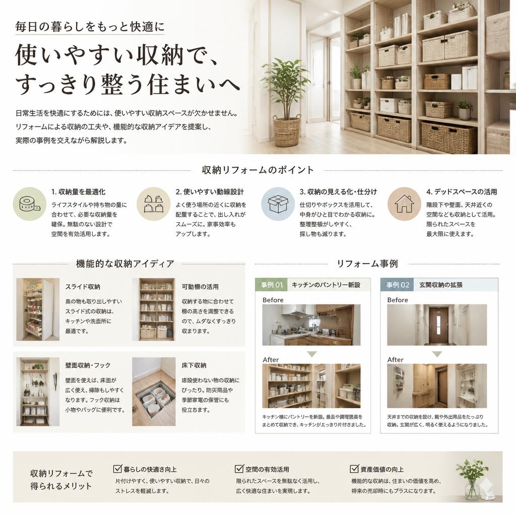 収納スペースの重要性と使い方