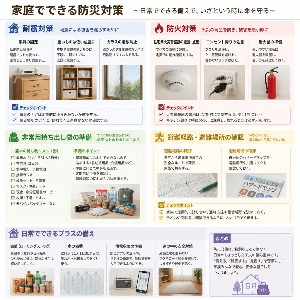 2. 戸建て住宅でできる具体的な防災対策