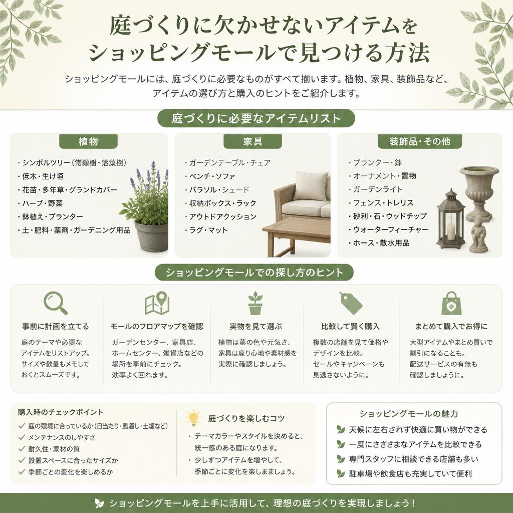 ショッピングモールで揃えよう！必須アイテム