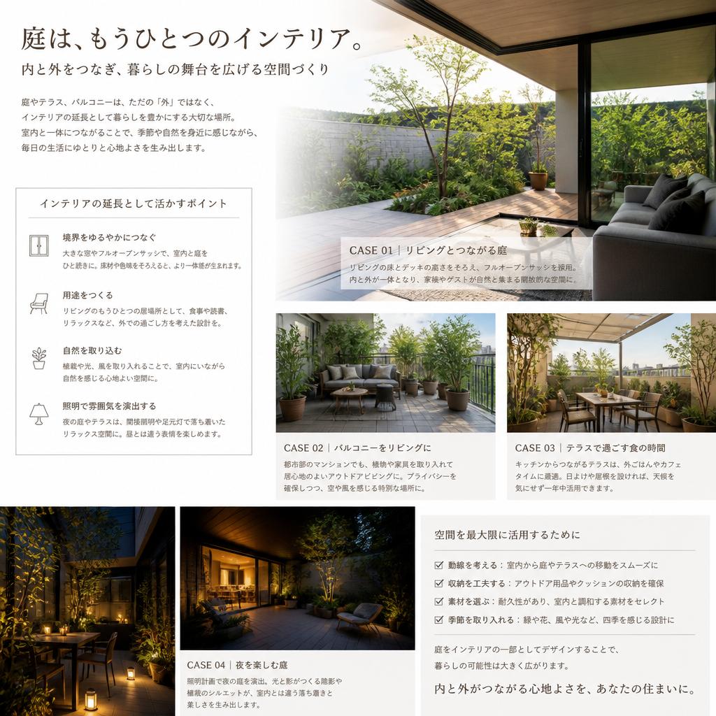 インテリアとしての庭の活用法