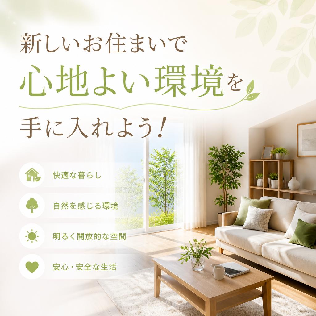 新しいお住まいで心地よい環境を手に入れよう！