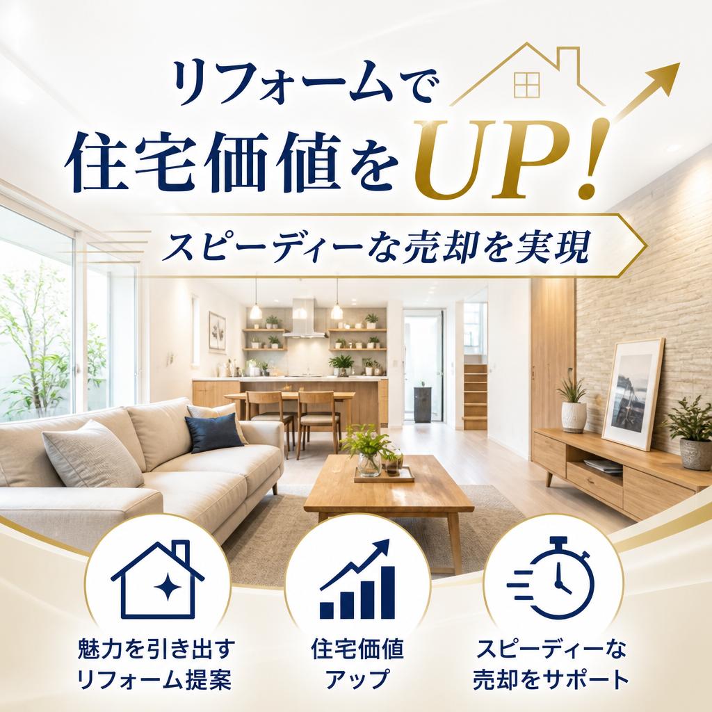 リフォームで住宅価値をUP！スピーディーな売却を実現