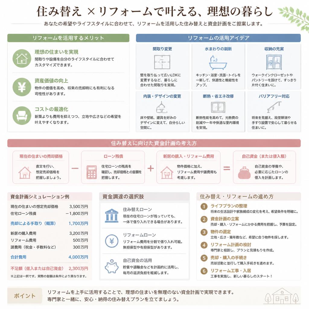 住み替えを考えるあなたへのリフォーム活用法