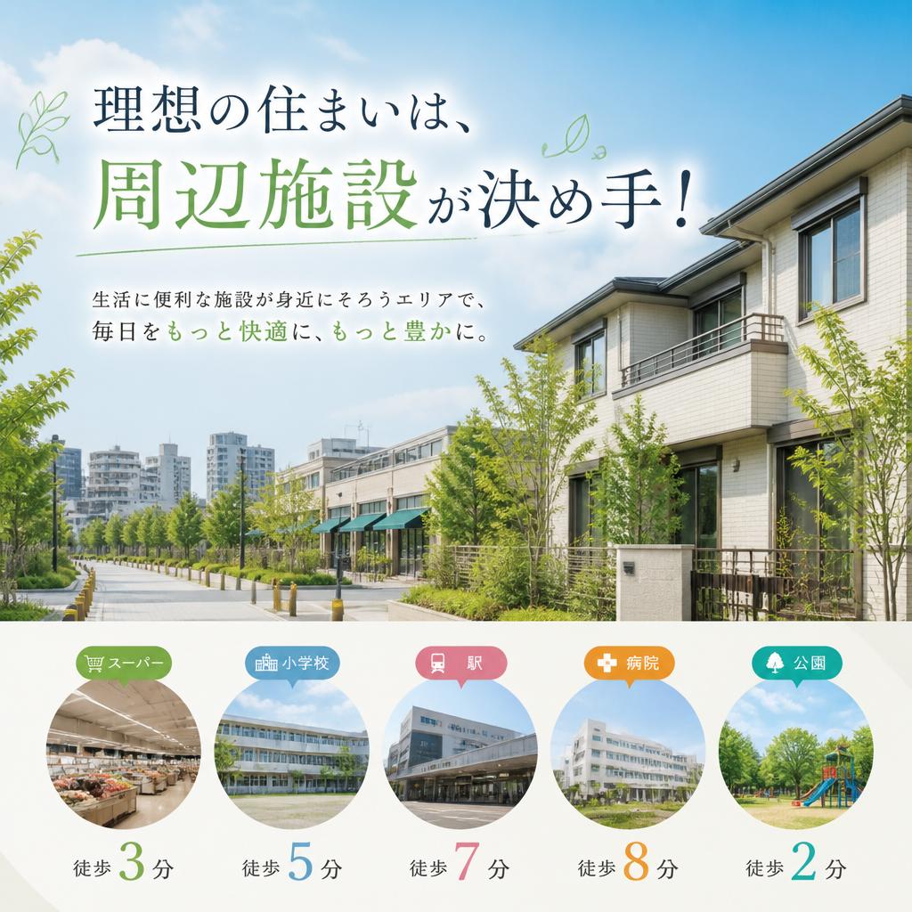 理想の住まいは、周辺施設が決め手！