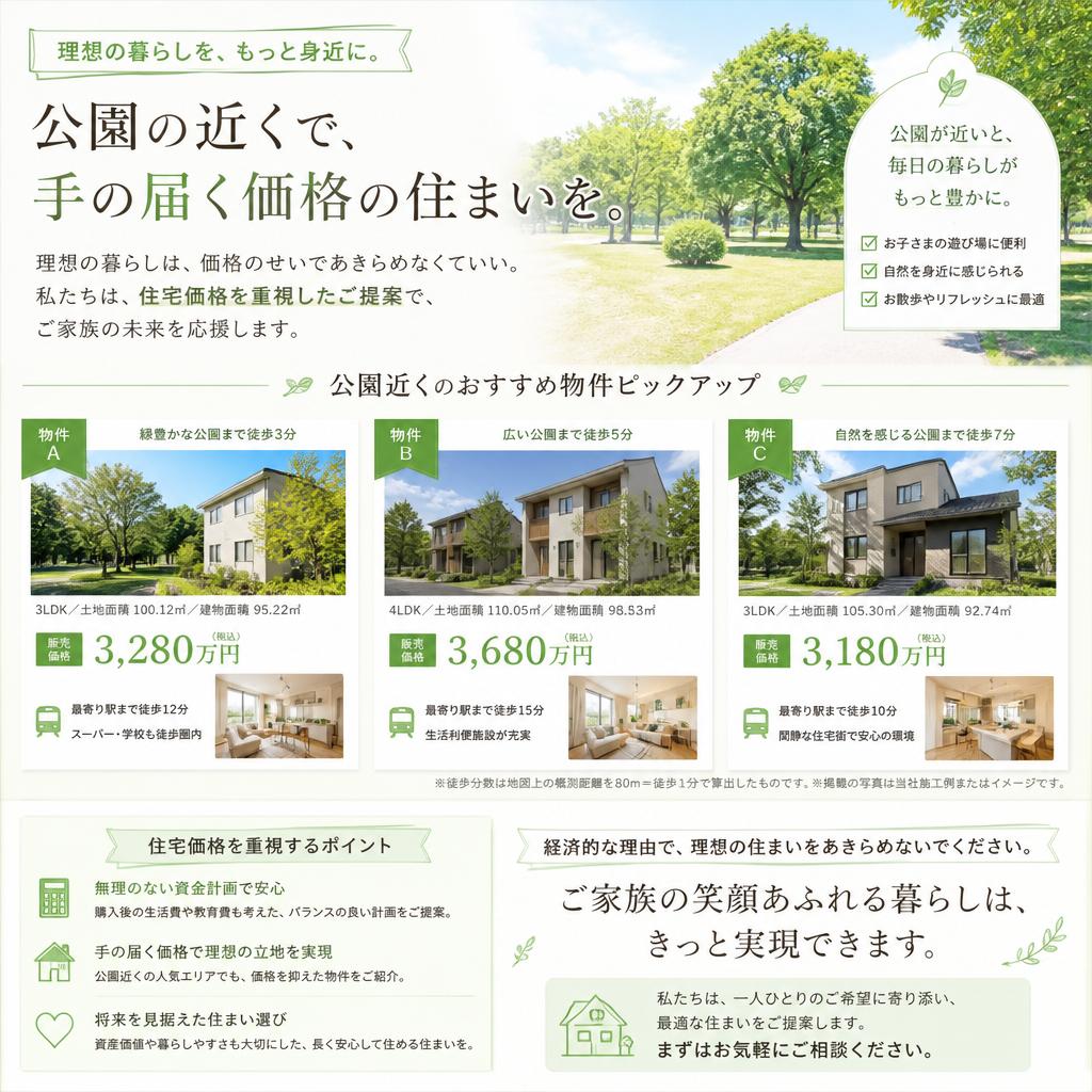 魅力的な住宅価格のご提案